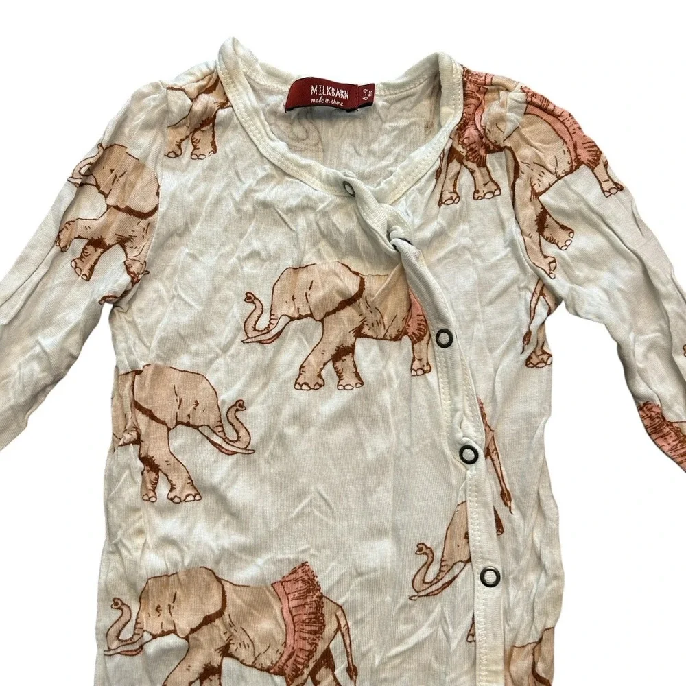 Milkbarn 6-9 Months Baby Girls Footie Onepiece Elephants‎ in Tutus Ballet 4